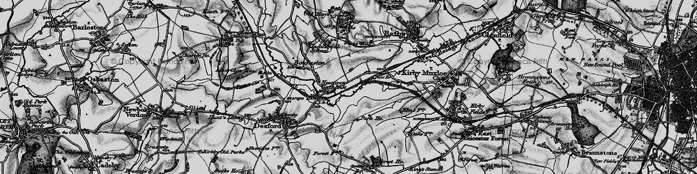 Old map of Newtown Unthank in 1898