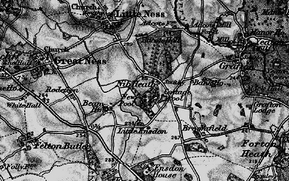 Old map of Little Ensdon in 1899