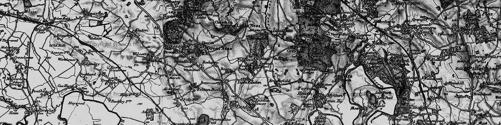 Old map of Nib Heath in 1899