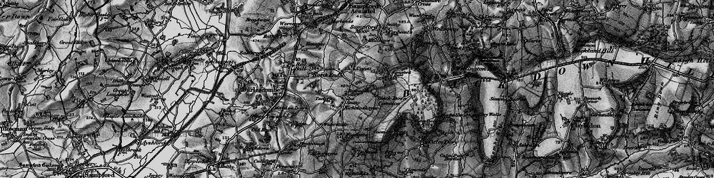 Old map of Black Down Common in 1898