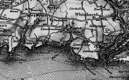 Old map of Nine Wells in 1898