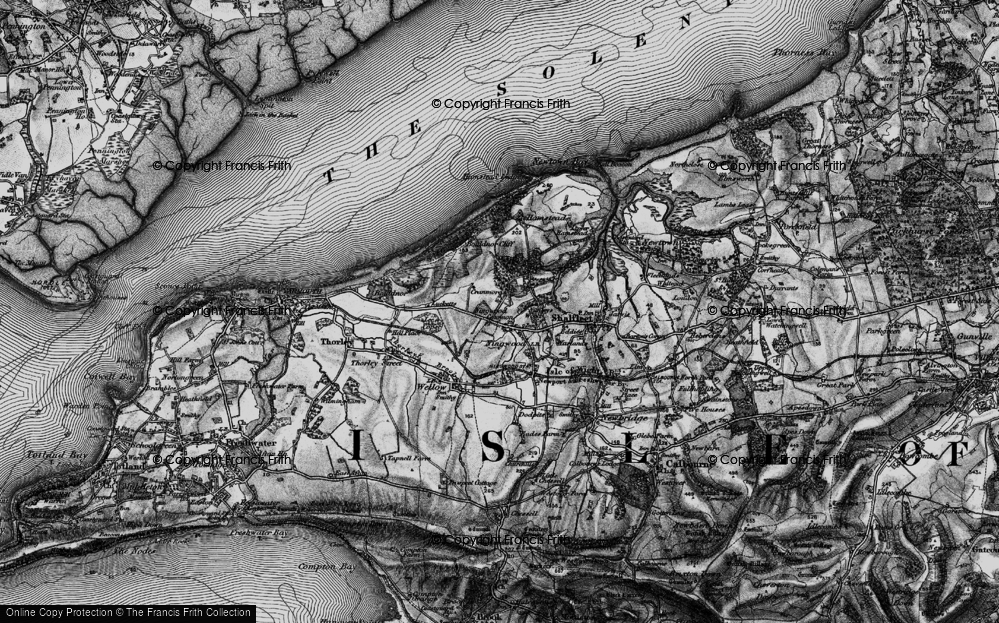 Old Map of Ningwood Common, 1895 in 1895