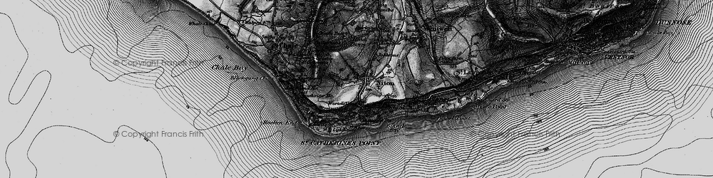 Old map of Niton in 1895