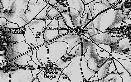 Old map of No Man's Heath in 1898