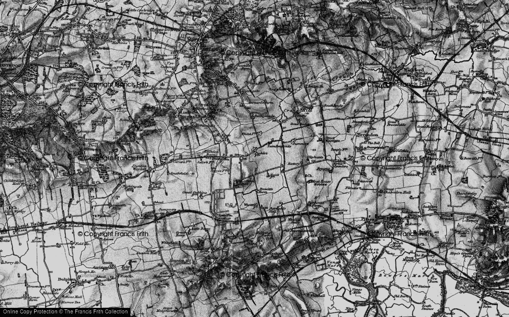 Old Map of Noak Bridge, 1896 in 1896