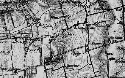 Old map of Noak Bridge in 1896