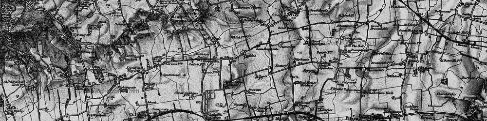 Old map of Noak Bridge in 1896