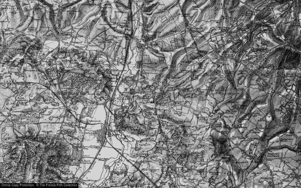 Old Map of Nob's Crook, 1895 in 1895