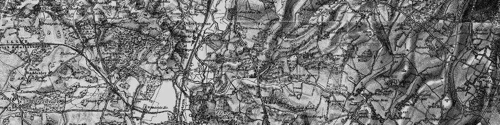 Old map of Nob's Crook in 1895