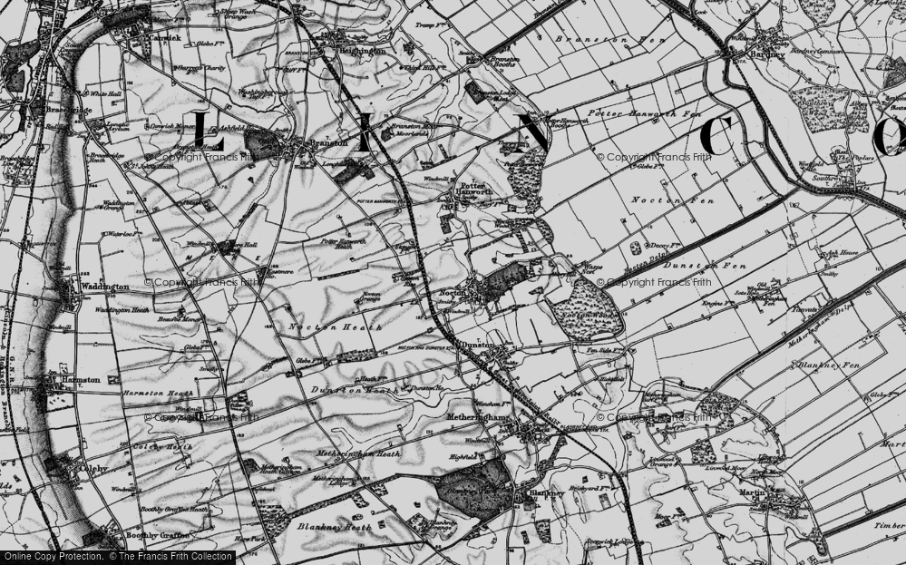 Old Map of Nocton, 1899 in 1899