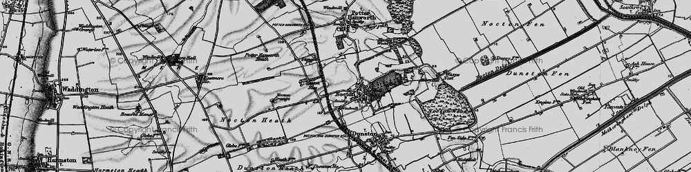 Old map of Nocton in 1899