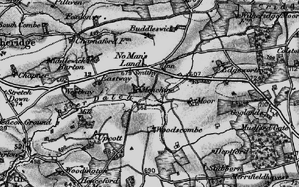 Old map of Woodscombe in 1898