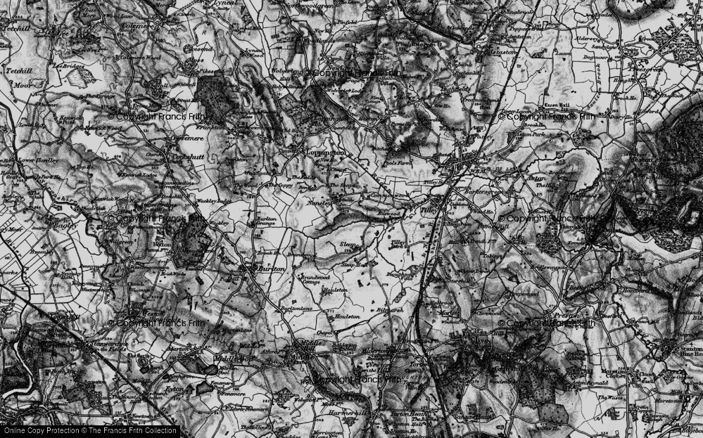 Old Map of Noneley, 1897 in 1897