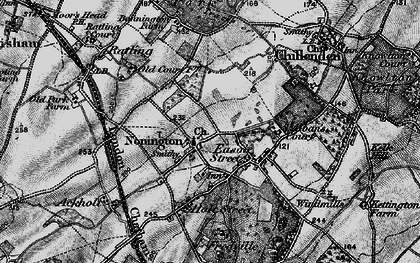 Old map of Nonington in 1895