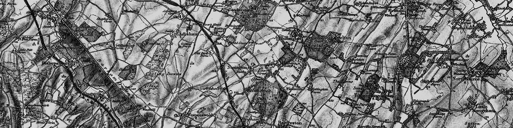 Old map of Nonington in 1895