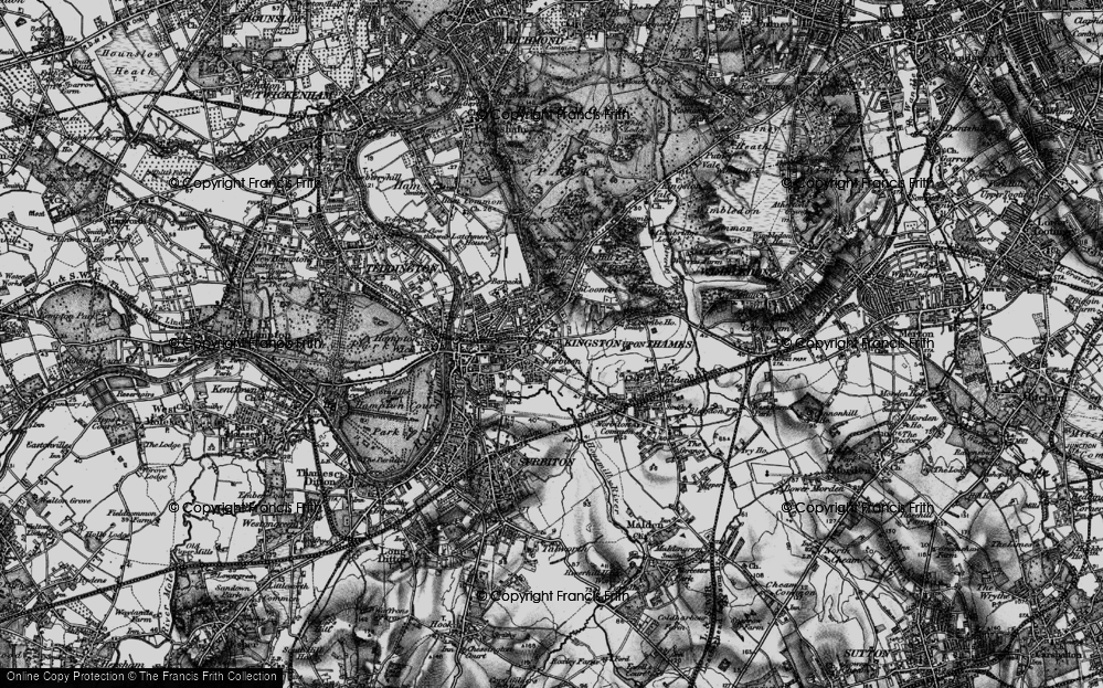 Old Map of Norbiton, 1896 in 1896