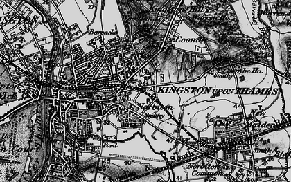 Old map of Norbiton in 1896