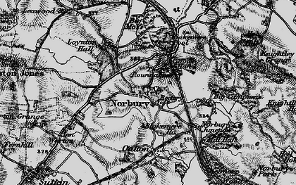 Old map of Norbury in 1897