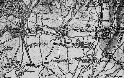 Old map of Norbury in 1899