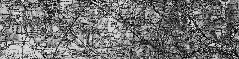 Old map of Norbury Moor in 1896