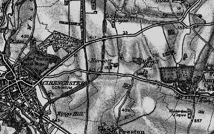 Old map of Norcote in 1896