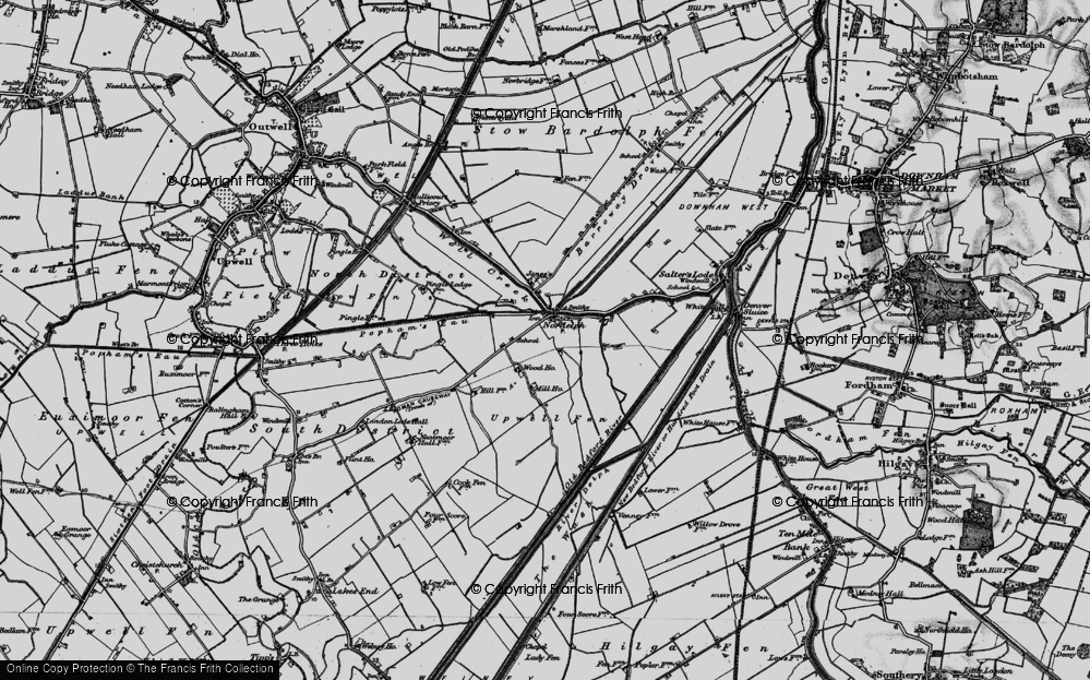 Old Map of Nordelph, 1898 in 1898