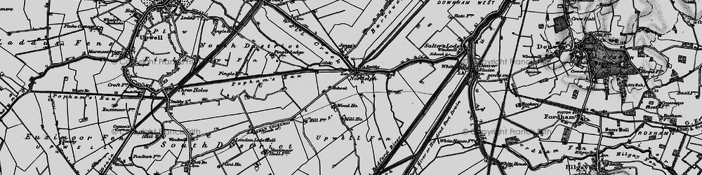 Old map of Nordelph in 1898