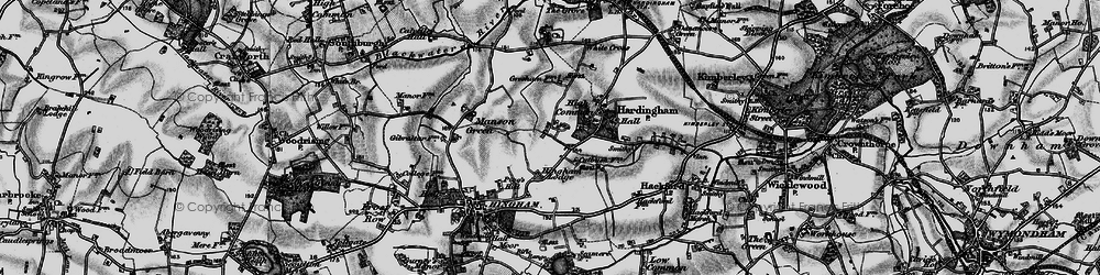 Old map of Nordelph Corner in 1898