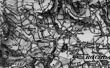 Old map of Norden in 1896