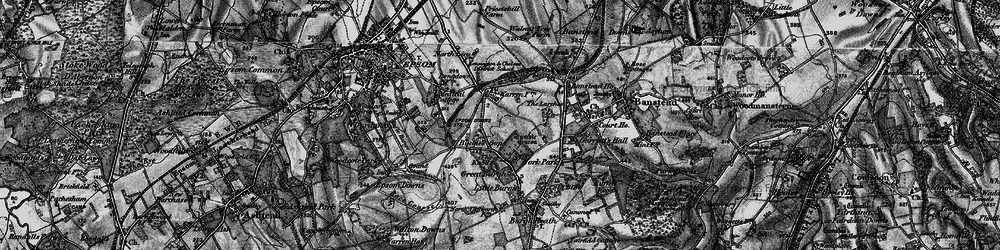 Old map of Nork in 1896