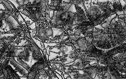 Old map of Norley Common in 1896