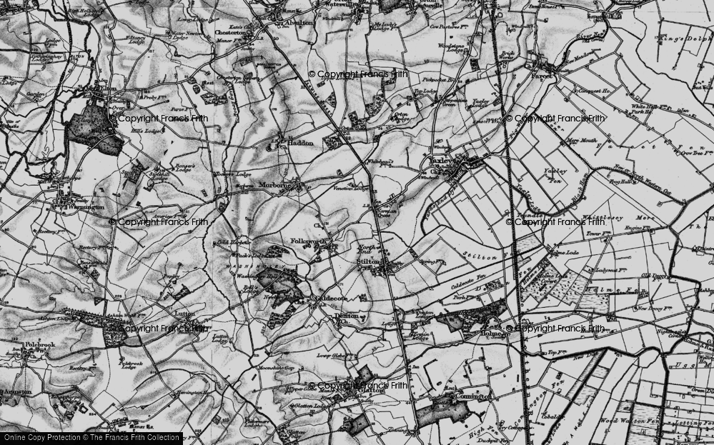 Old Map of Norman Cross, 1898 in 1898
