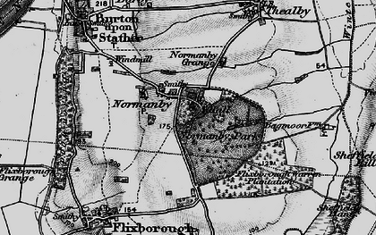 Old map of Normanby in 1895