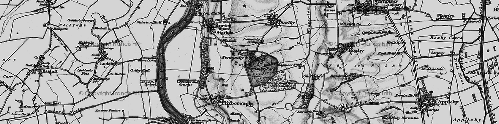 Old map of Normanby in 1895