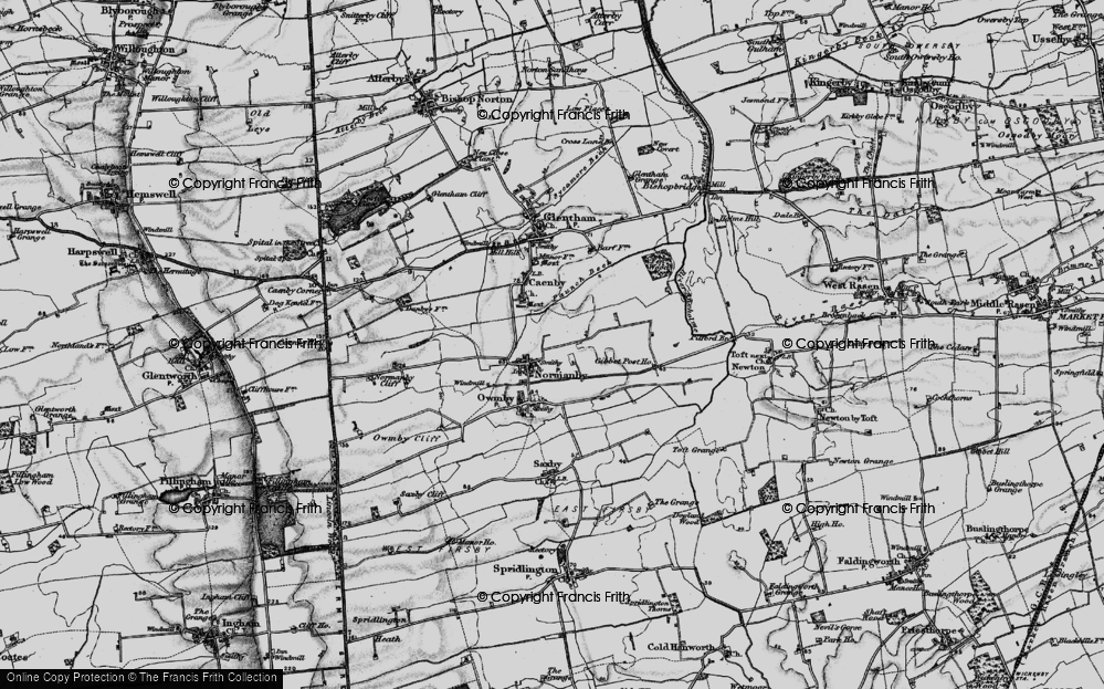 Old Map of Normanby-by-Spital, 1898 in 1898
