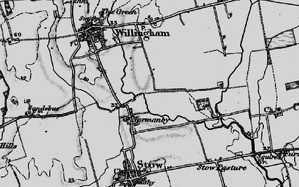 Old map of Normanby by Stow in 1899