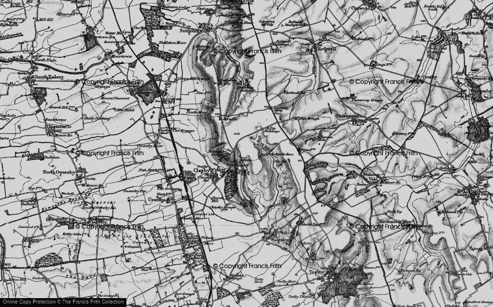 Old Map of Normanby le Wold, 1899 in 1899