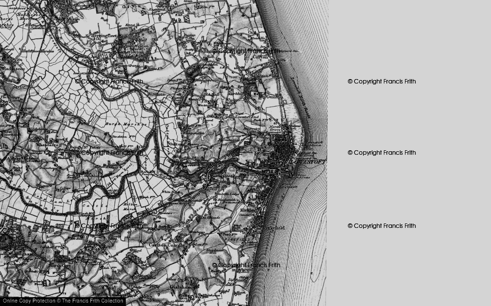Old Map of Normanston, 1898 in 1898
