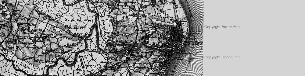 Old map of Normanston in 1898