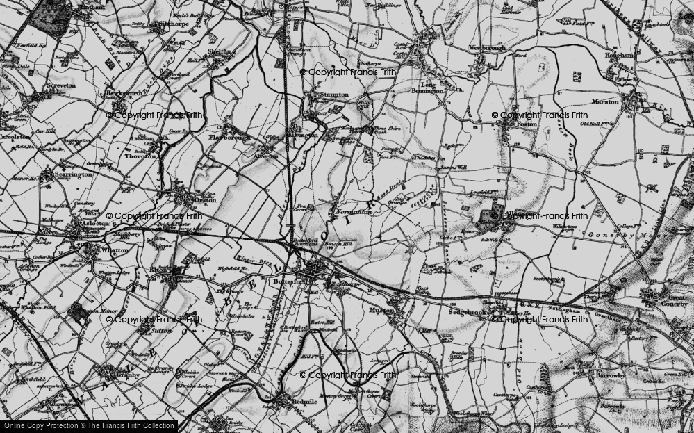 Old Map of Normanton, 1899 in 1899