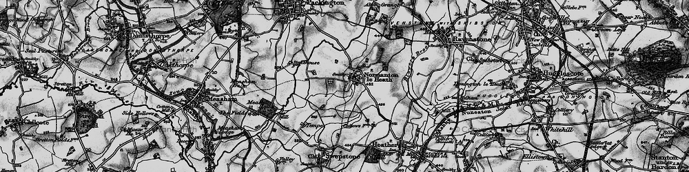 Old map of Normanton le Heath in 1895