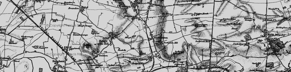 Old map of Normanton-on-Cliffe in 1895