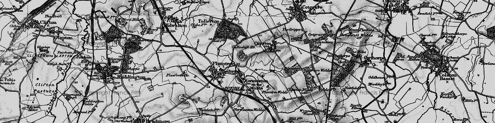Old map of Normanton-on-the-Wolds in 1899