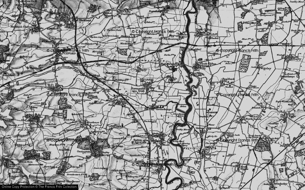 Old Map of Normanton on Trent, 1899 in 1899