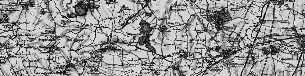 Old map of Normanton Turville in 1898