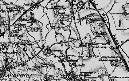 Old map of Normoss in 1896