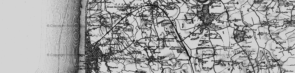 Old map of Normoss in 1896