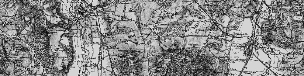 Old map of North Baddesley in 1895