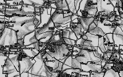 Old map of North Barningham in 1899