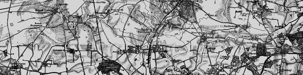 Old map of North Barsham in 1899